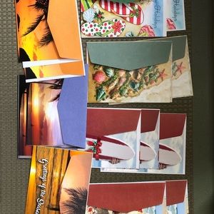 Tropical & Ocean Themed Holiday Cards bundle